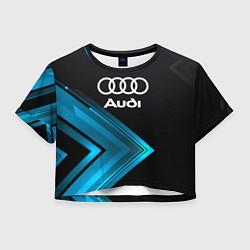 Футболка 3D укороченная женская Audi Sport, цвет: 3D-принт