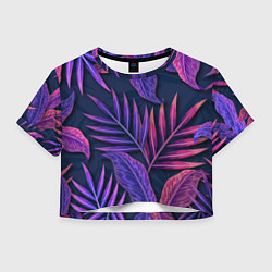 Женский топ Neon Tropical plants pattern