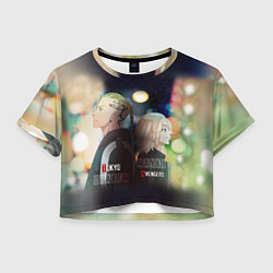 Футболка 3D укороченная женская Токийские мстители - Майки и Дракен, цвет: 3D-принт