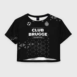 Футболка 3D укороченная женская Club Brugge Форма Champions, цвет: 3D-принт