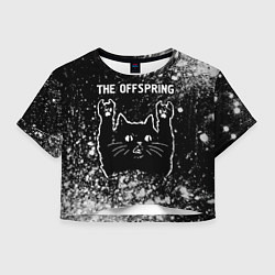 Футболка 3D укороченная женская The Offspring Rock Cat, цвет: 3D-принт