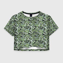 Женский топ Летний лесной камуфляж в зеленых тонах