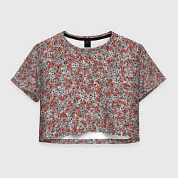 Футболка 3D укороченная женская TOP GUN, цвет: 3D-принт