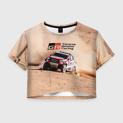 Футболка 3D укороченная женская Toyota Gazoo Racing Desert Rally, цвет: 3D-принт