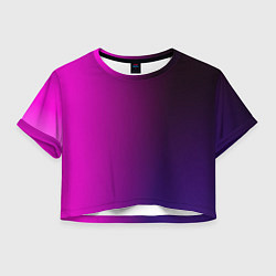 Футболка 3D укороченная женская VIOLET gradient, цвет: 3D-принт