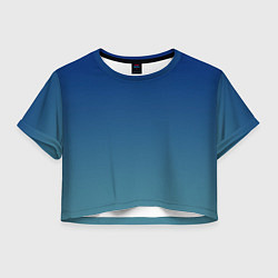 Женский топ Текстурированный сине-бирюзовый градиент