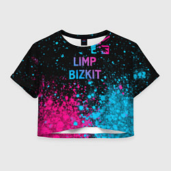 Женский топ Limp Bizkit - neon gradient: символ сверху