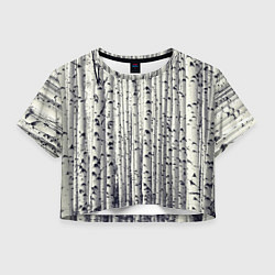 Женский топ Русские берёзки - роща