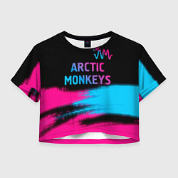 Женский топ Arctic Monkeys - neon gradient: символ сверху