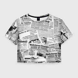 Женский топ Газетный коллаж