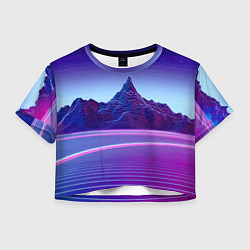 Женский топ Neon mountains - Vaporwave