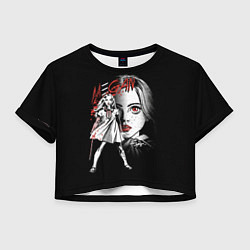 Футболка 3D укороченная женская M3GAN - M3GAN, цвет: 3D-принт