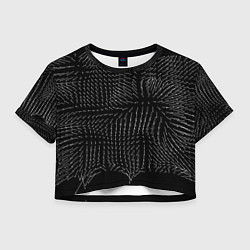 Футболка 3D укороченная женская Паттерн из стрелок, цвет: 3D-принт