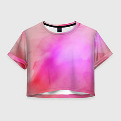 Футболка 3D укороченная женская Нежный мазок, цвет: 3D-принт