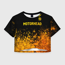 Женский топ Motorhead - gold gradient: символ сверху