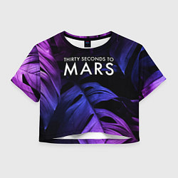 Женский топ Thirty Seconds to Mars neon monstera