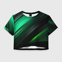 Женский топ Black green abstract