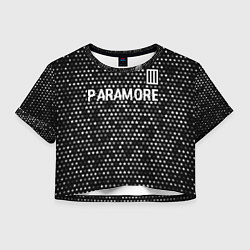 Женский топ Paramore glitch на темном фоне: символ сверху