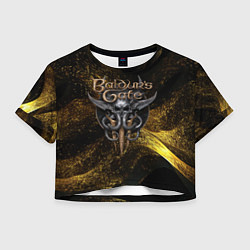 Женский топ Baldurs Gate 3 logo gold black