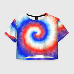 Женский топ Тай-дай Российский флаг