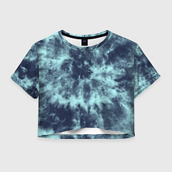 Футболка 3D укороченная женская Tie-Dye дизайн, цвет: 3D-принт