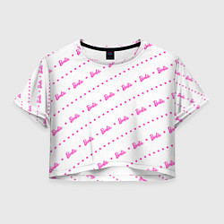 Женский топ Барби паттерн - логотип и сердечки