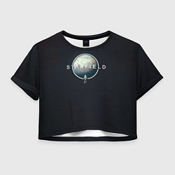Футболка 3D укороченная женская Starfield lost in spaсe, цвет: 3D-принт