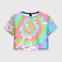 Женский топ Tie-Dye кислотный в стиле барби