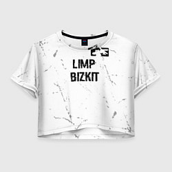 Женский топ Limp Bizkit glitch на светлом фоне посередине