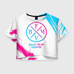 Женский топ Bullet For My Valentine neon gradient style