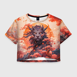 Женский топ Тигровый дракон сакура