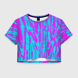 Женский топ Абстрактные полосы неоновый