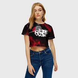 Футболка 3D укороченная женская Ёриичи Цугикуни, цвет: 3D-принт — фото 2