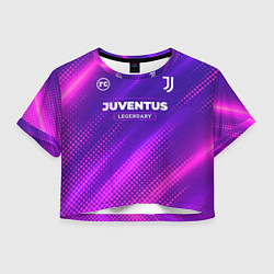 Футболка 3D укороченная женская Juventus legendary sport grunge, цвет: 3D-принт