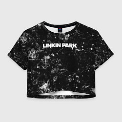 Футболка 3D укороченная женская Linkin Park black ice, цвет: 3D-принт