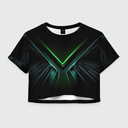 Женский топ Green and black abstract style