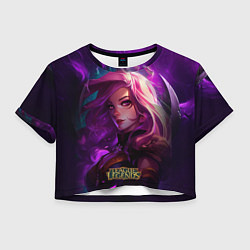 Футболка 3D укороченная женская League of Legends Kaisa Kda style, цвет: 3D-принт