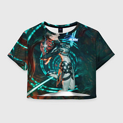 Футболка 3D укороченная женская Stellar Blade fantasy style, цвет: 3D-принт