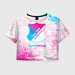 Футболка 3D укороченная женская Hoffenheim neon gradient style, цвет: 3D-принт