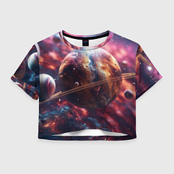 Женский топ Объемный космос и планеты