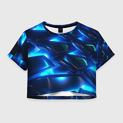 Женский топ Синие абстрактные неоновые плиты