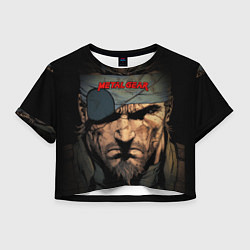 Футболка 3D укороченная женская Веном Снейк Metal gear game, цвет: 3D-принт