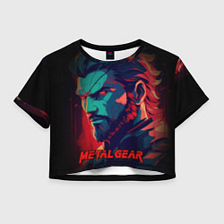 Футболка 3D укороченная женская Веном Снейк Metal gear game, цвет: 3D-принт
