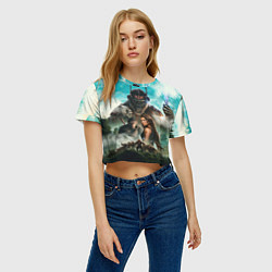 Футболка 3D укороченная женская Постер планета обезьян, цвет: 3D-принт — фото 2