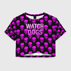 Женский топ Watch dogs neon skull