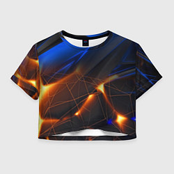 Женский топ Синяя абстракция с желтыми плитами