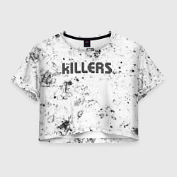 Футболка 3D укороченная женская The Killers dirty ice, цвет: 3D-принт