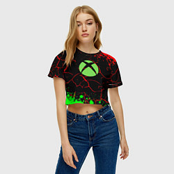 Футболка 3D укороченная женская Xbox game studio, цвет: 3D-принт — фото 2