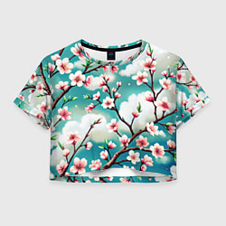 Женский топ Цветущие ветки японской сакуры