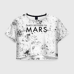 Футболка 3D укороченная женская Thirty Seconds to Mars dirty ice, цвет: 3D-принт